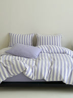 Seoul Stripe Cotton Seersucker Duvet Cover original reference image 24