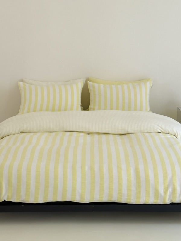 Seoul Stripe Cotton Seersucker Duvet Cover original reference image 25