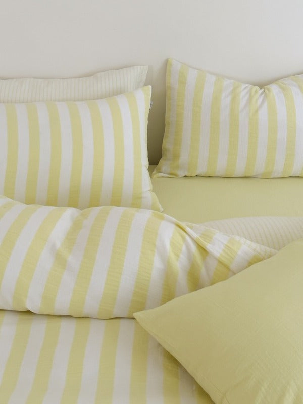 Seoul Stripe Cotton Seersucker Duvet Cover original reference image 26