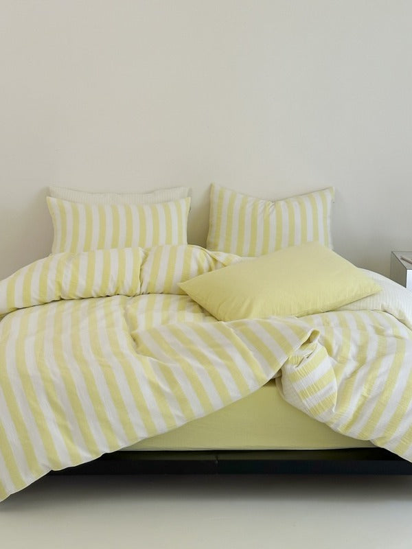 Seoul Stripe Cotton Seersucker Duvet Cover original reference image 27