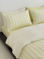 Seoul Stripe Cotton Seersucker Duvet Cover original reference image 29