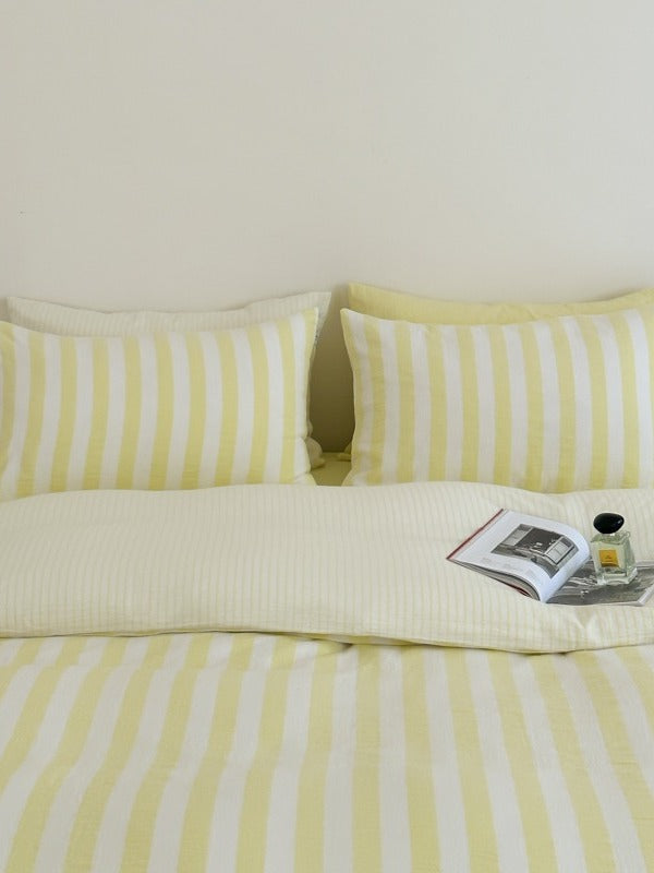 Seoul Stripe Cotton Seersucker Duvet Cover original reference image 30