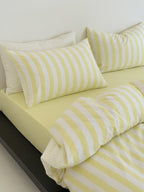 Seoul Stripe Cotton Seersucker Duvet Cover original reference image 31