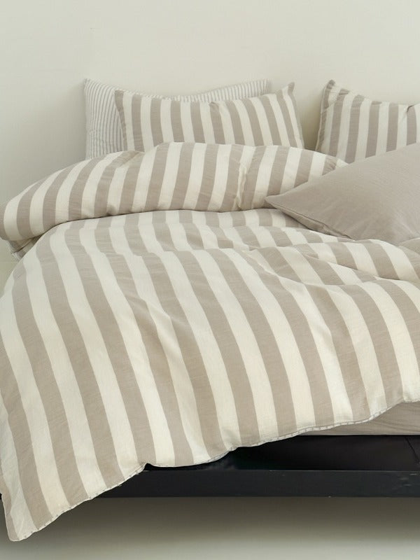 Seoul Stripe Cotton Seersucker Duvet Cover original reference image 34