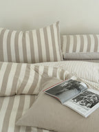Seoul Stripe Cotton Seersucker Duvet Cover original reference image 35