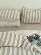 Seoul Stripe Cotton Seersucker Duvet Cover original reference image 39