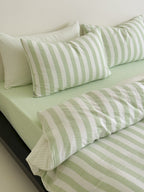 Seoul Stripe Cotton Seersucker Duvet Cover original reference image 46