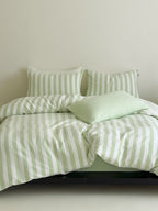 Seoul Stripe Cotton Seersucker Duvet Cover original reference image 48