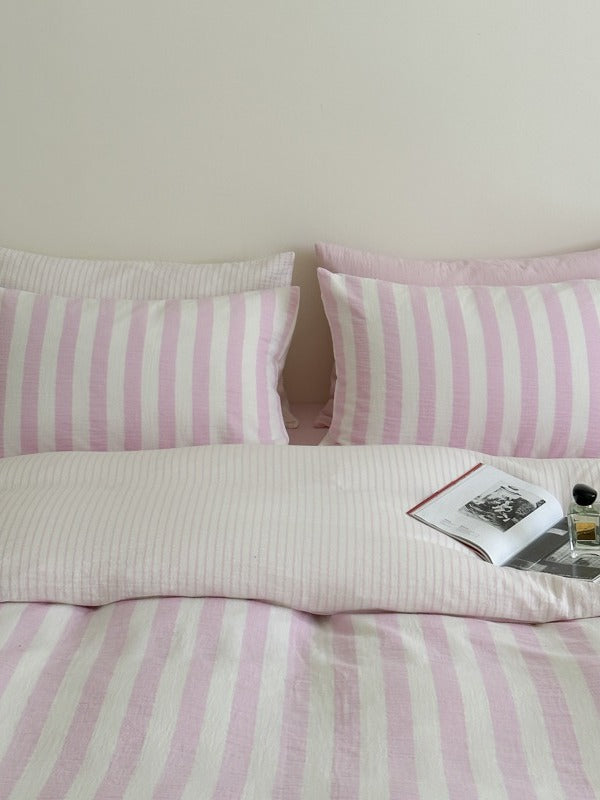 Seoul Stripe Cotton Seersucker Duvet Cover original reference image 50