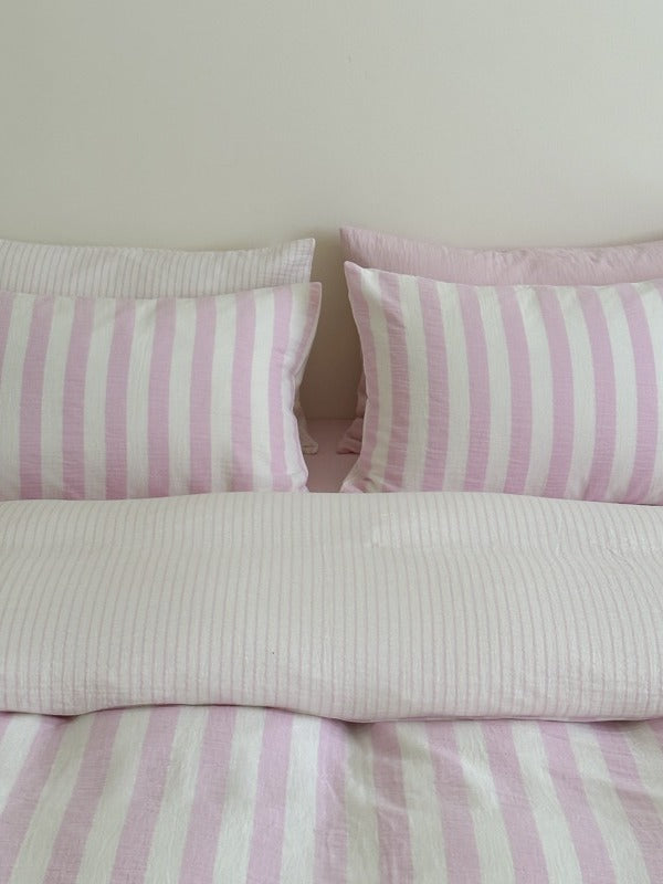 Seoul Stripe Cotton Seersucker Duvet Cover original reference image 51