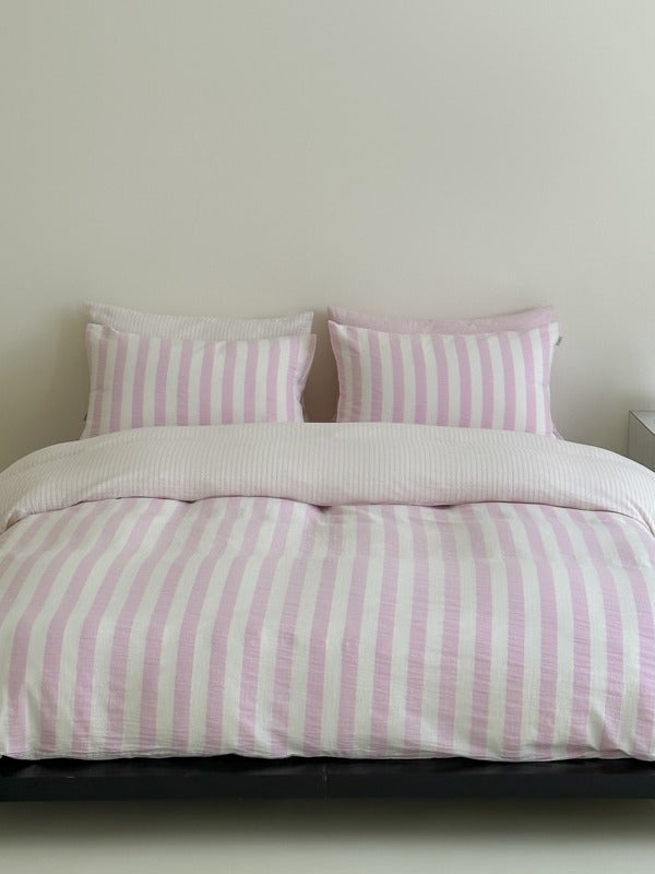 Seoul Stripe Cotton Seersucker Duvet Cover original reference image 52