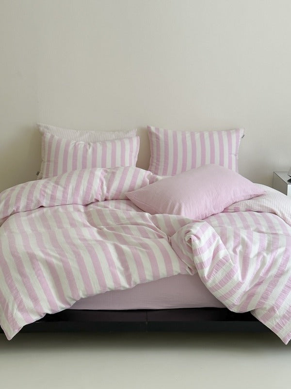 Seoul Stripe Cotton Seersucker Duvet Cover original reference image 56
