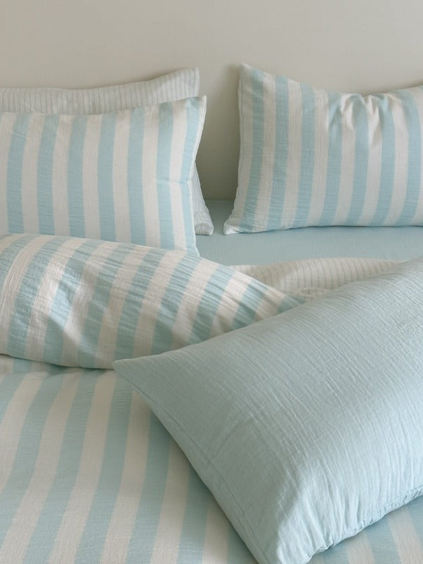 Seoul Stripe Cotton Seersucker Duvet Cover original reference image 60
