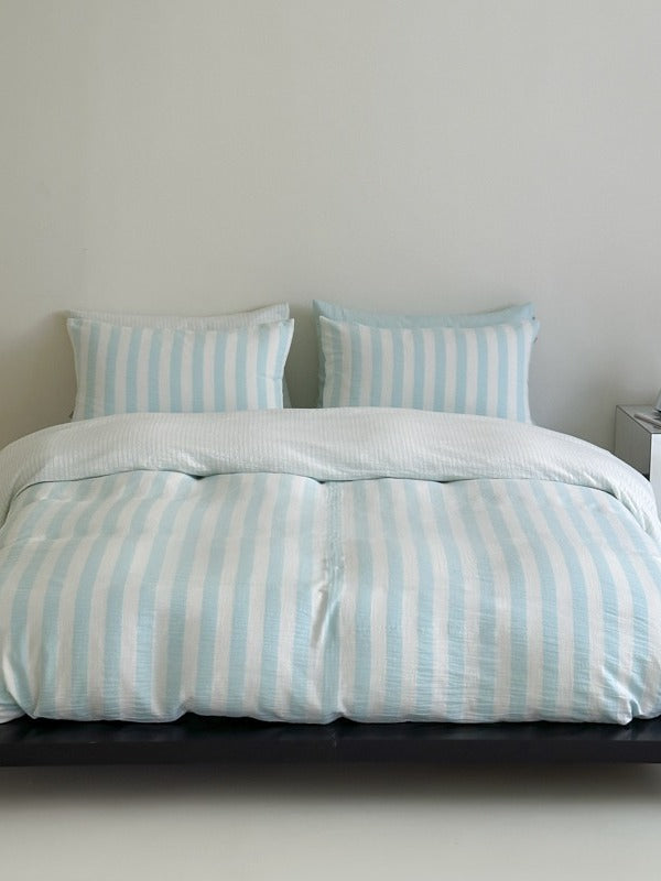 Seoul Stripe Cotton Seersucker Duvet Cover original reference image 61