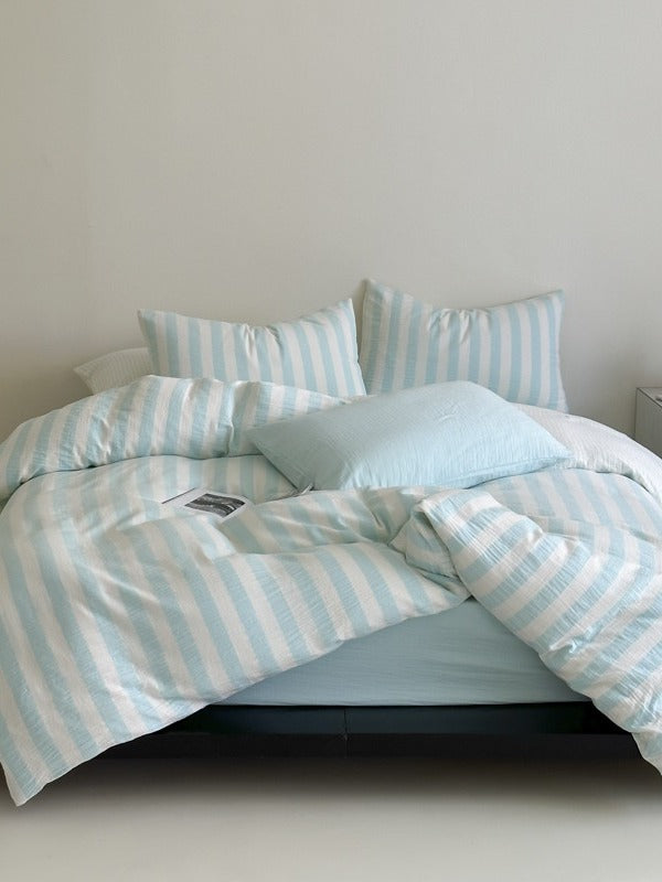 Seoul Stripe Cotton Seersucker Duvet Cover original reference image 62