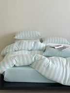 Seoul Stripe Cotton Seersucker Duvet Cover original reference image 63