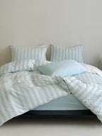Seoul Stripe Cotton Seersucker Duvet Cover original reference image 64