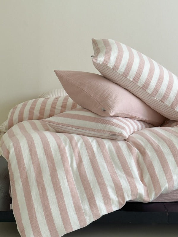 Seoul Stripe Cotton Seersucker Duvet Cover original reference image 65