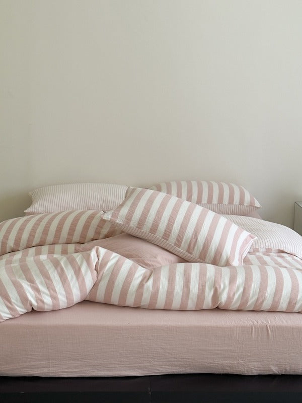 Seoul Stripe Cotton Seersucker Duvet Cover original reference image 66