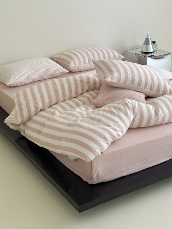 Seoul Stripe Cotton Seersucker Duvet Cover original reference image 68