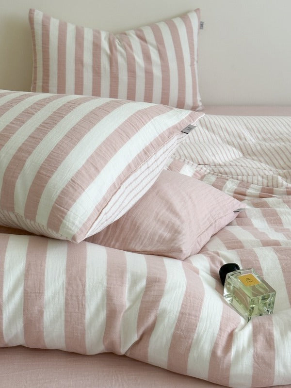 Seoul Stripe Cotton Seersucker Duvet Cover original reference image 69