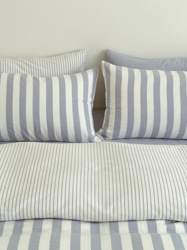 Seoul Stripe Cotton Seersucker Duvet Cover original reference image 77