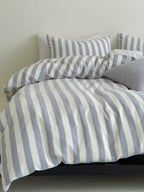 Seoul Stripe Cotton Seersucker Duvet Cover original reference image 79