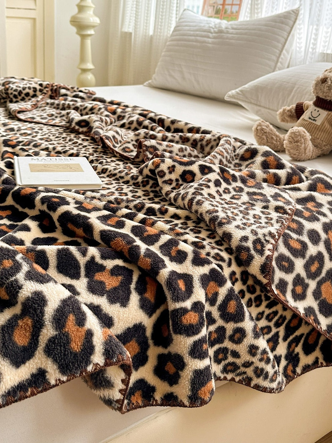 Serengeti Animal Print Plush Throw Blanket original reference image 11