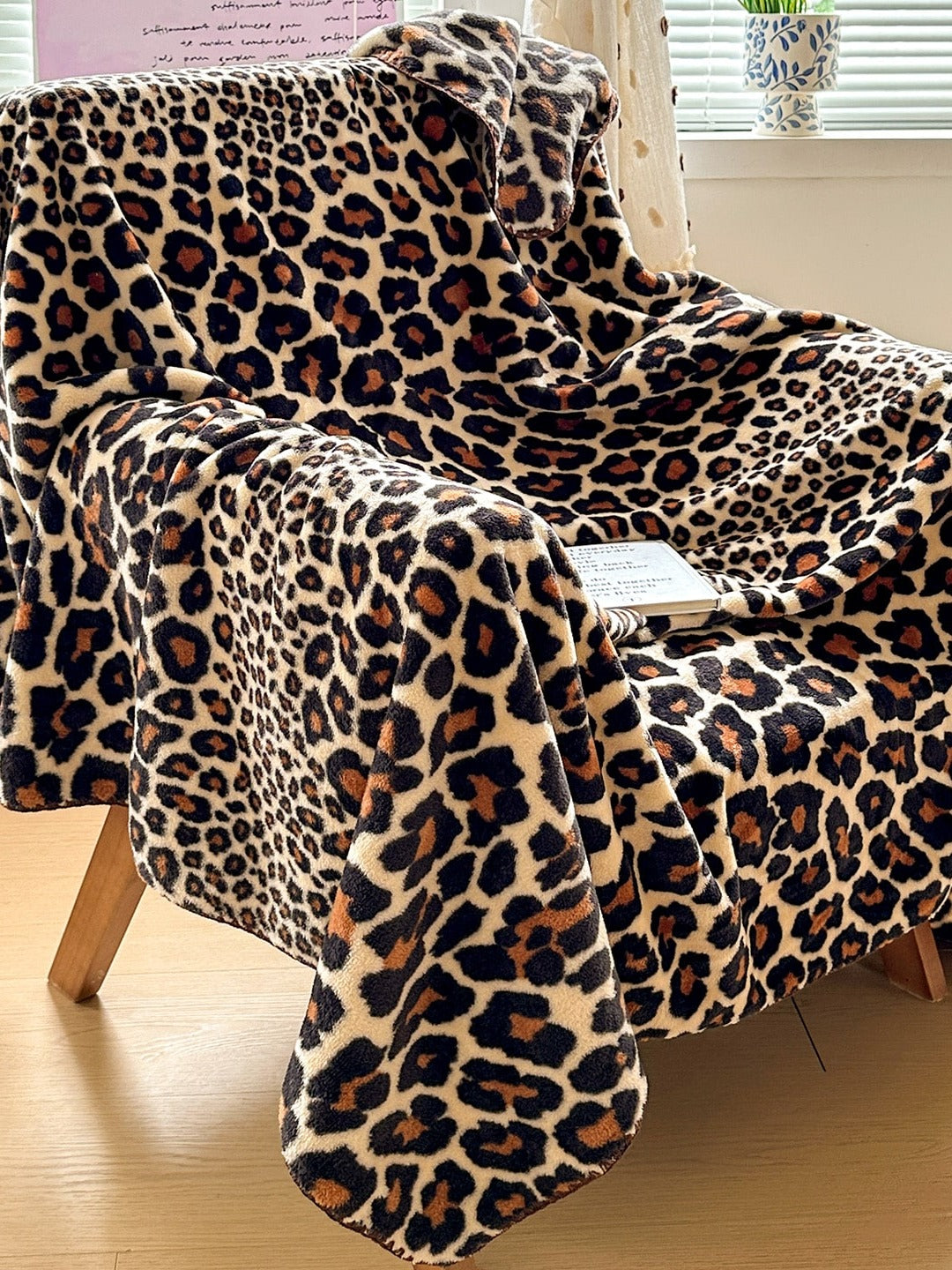 Serengeti Animal Print Plush Throw Blanket original reference image 13