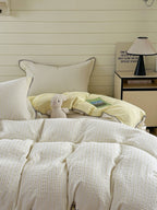Shell Stitch Cotton Jacquard Duvet Cover original reference image 1