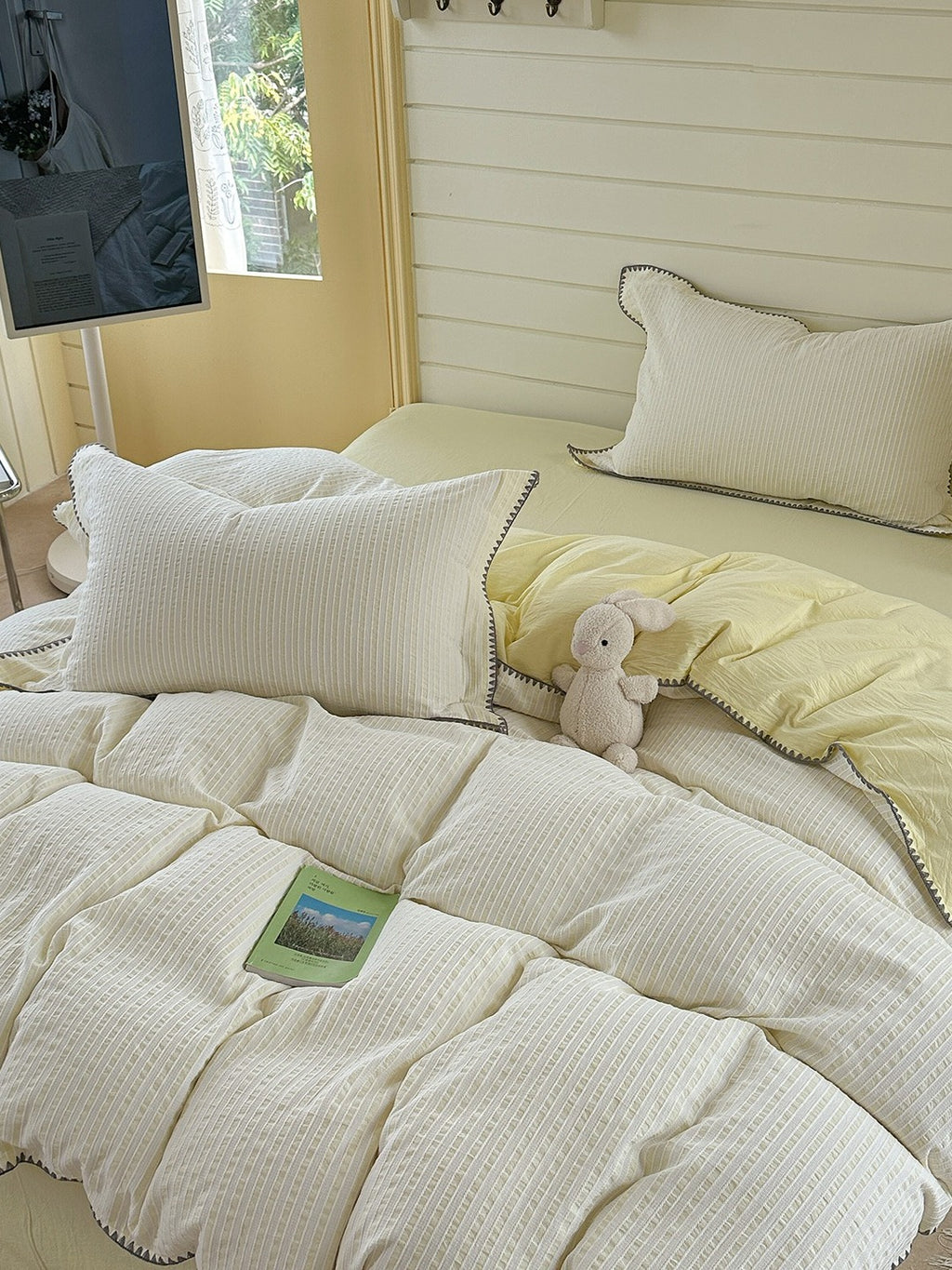 Shell Stitch Cotton Jacquard Duvet Cover original reference image 3