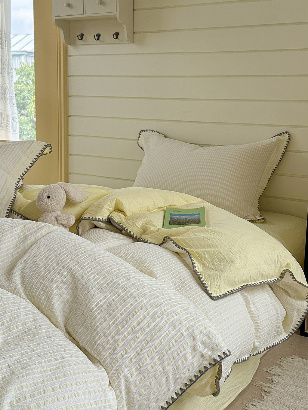 Shell Stitch Cotton Jacquard Duvet Cover original reference image 4