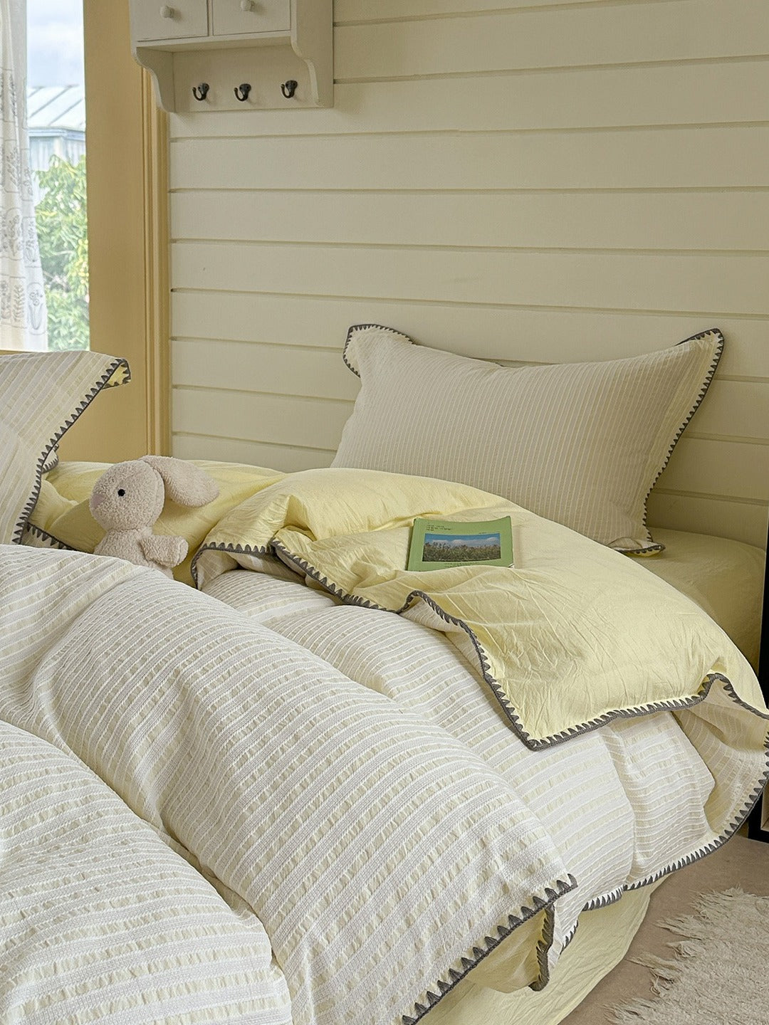 Shell Stitch Cotton Jacquard Duvet Cover original reference image 4