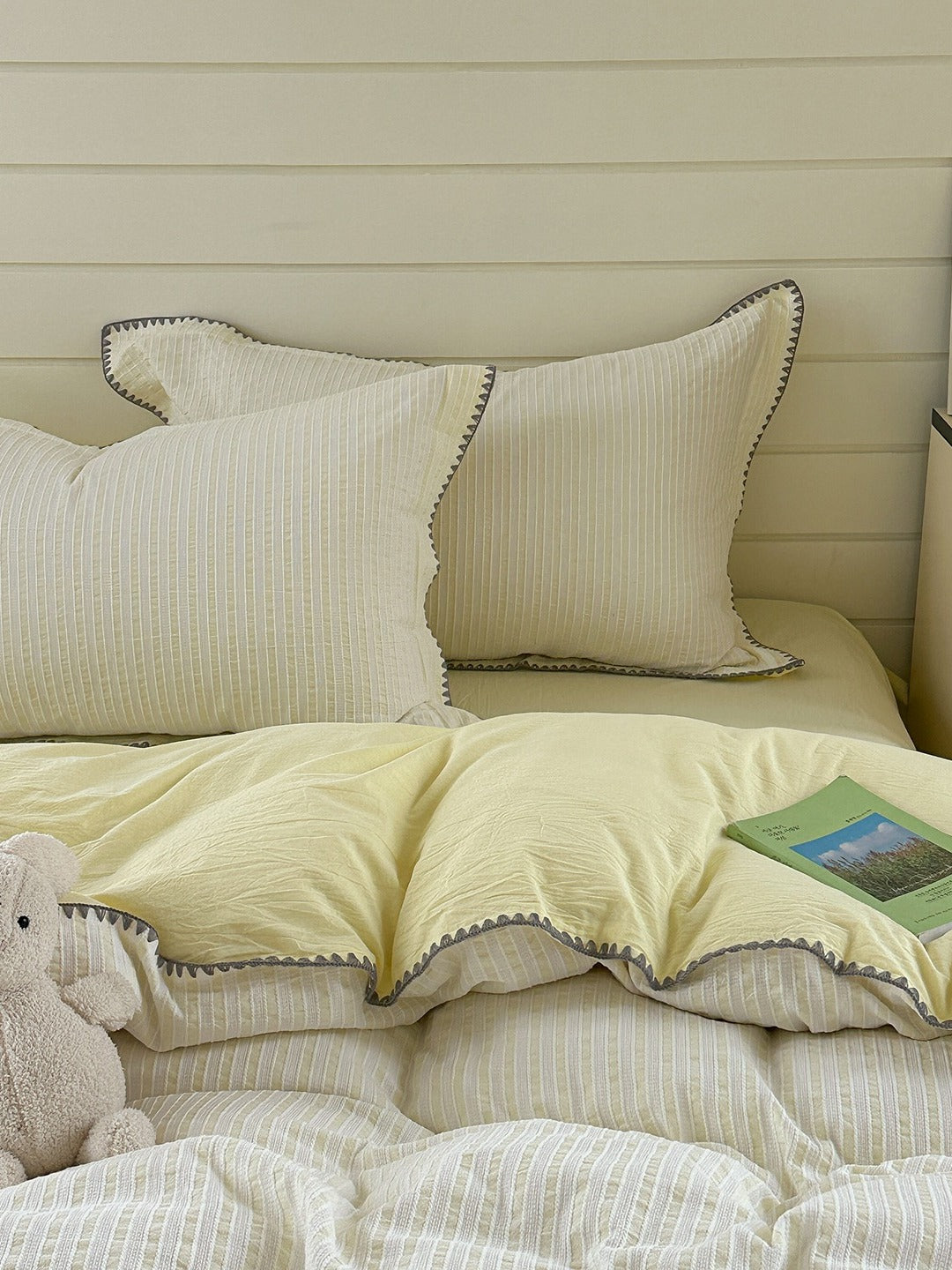 Shell Stitch Cotton Jacquard Duvet Cover original reference image 5