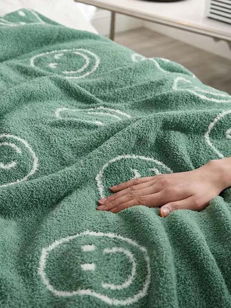Smiley Face Blanket - Purple