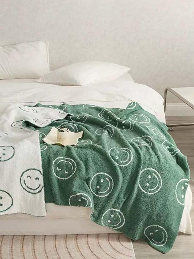 Smiley Face Blanket - Purple