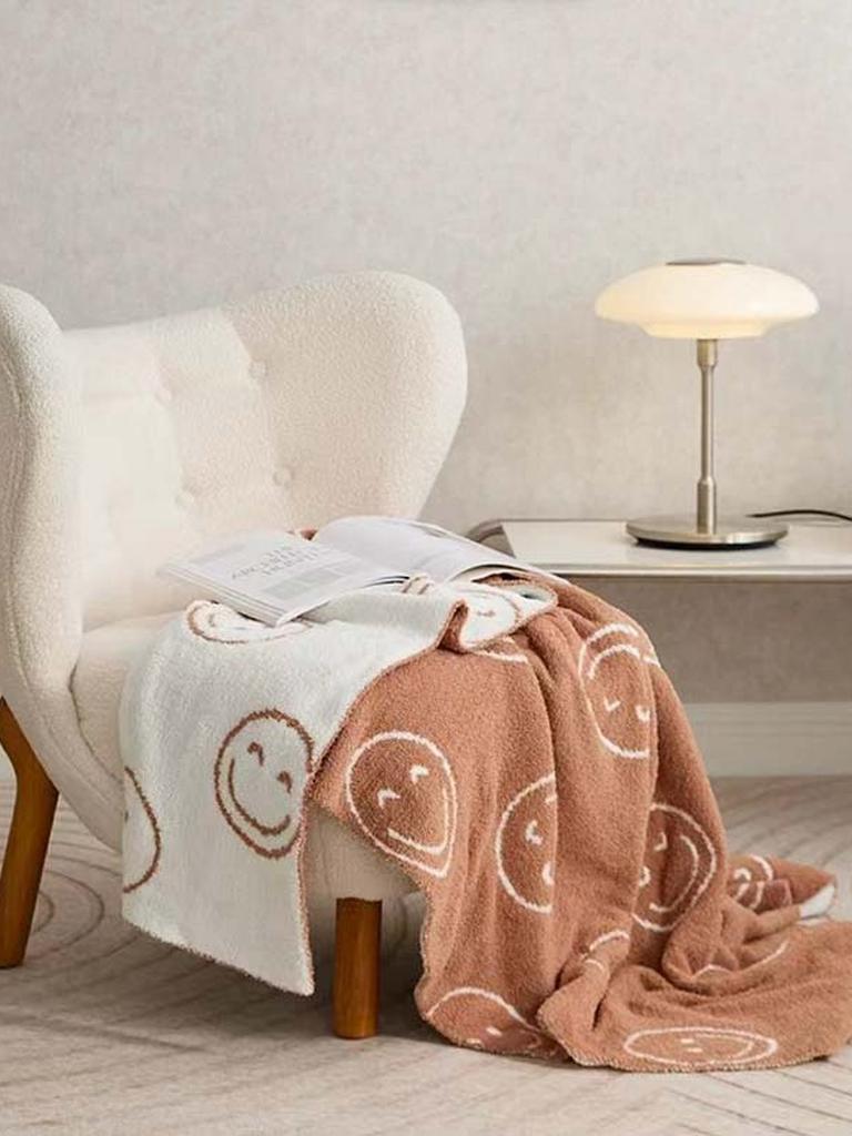 Smiley Face Blanket - Purple