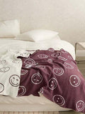 Smiley Face Blanket - Purple