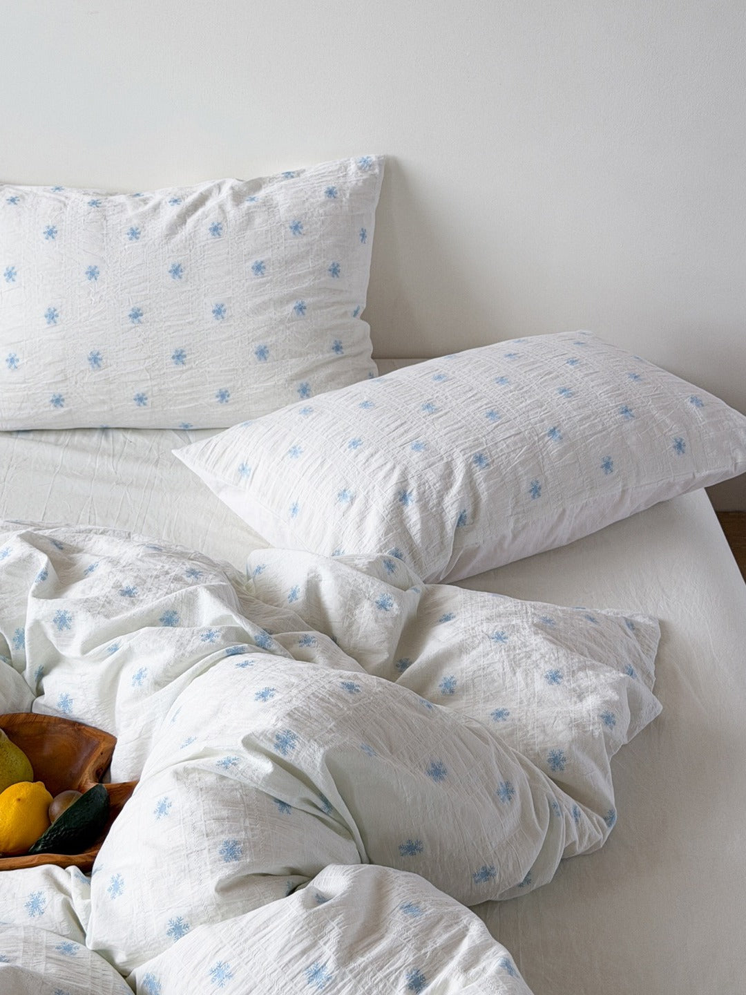 Snowfall Clip Jacquard Cotton Duvet Cover original reference image 3