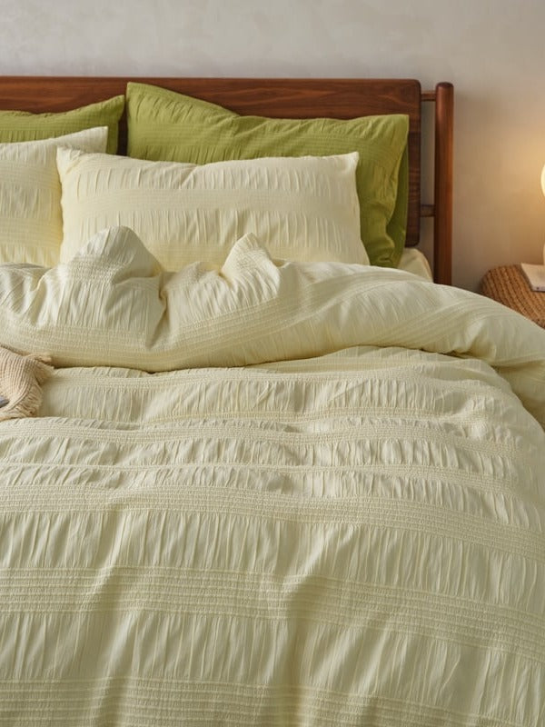 Softwave Cotton Seersucker Duvet Cover Set original reference image 3