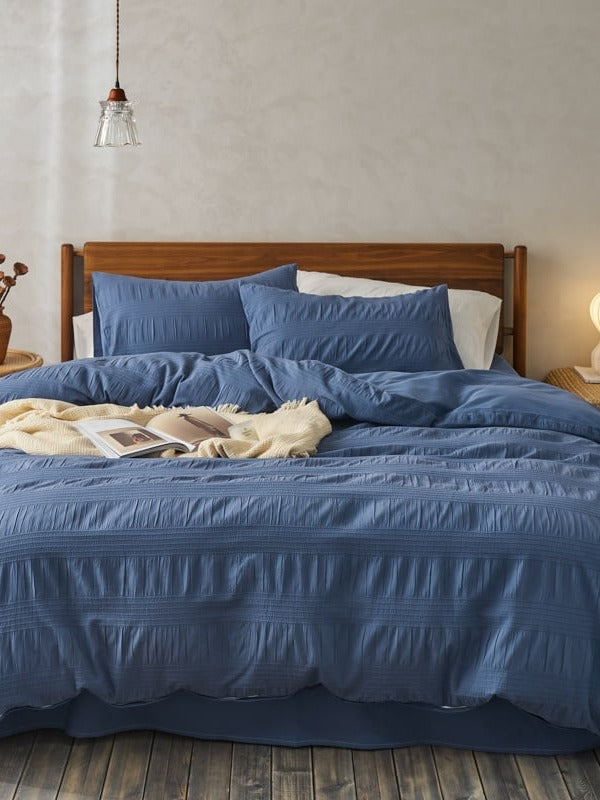 Softwave Cotton Seersucker Duvet Cover Set original reference image 19