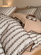 Stitchline Cotton Clip-Jacquard Duvet Cover Set original reference image 1
