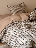 Stitchline Cotton Clip-Jacquard Duvet Cover Set original reference image 4