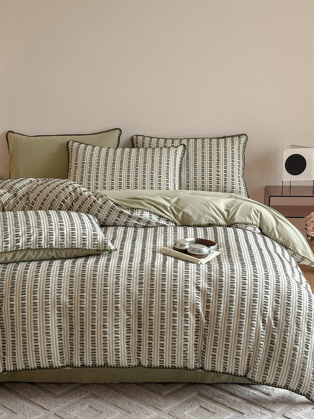 Stitchline Cotton Clip-Jacquard Duvet Cover Set original reference image 14