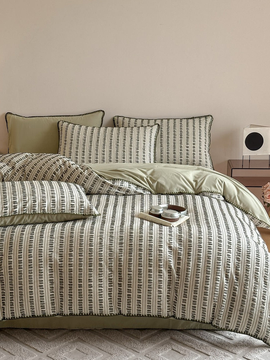 Stitchline Cotton Clip-Jacquard Duvet Cover Set original reference image 14