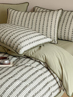 Stitchline Cotton Clip-Jacquard Duvet Cover Set original reference image 16
