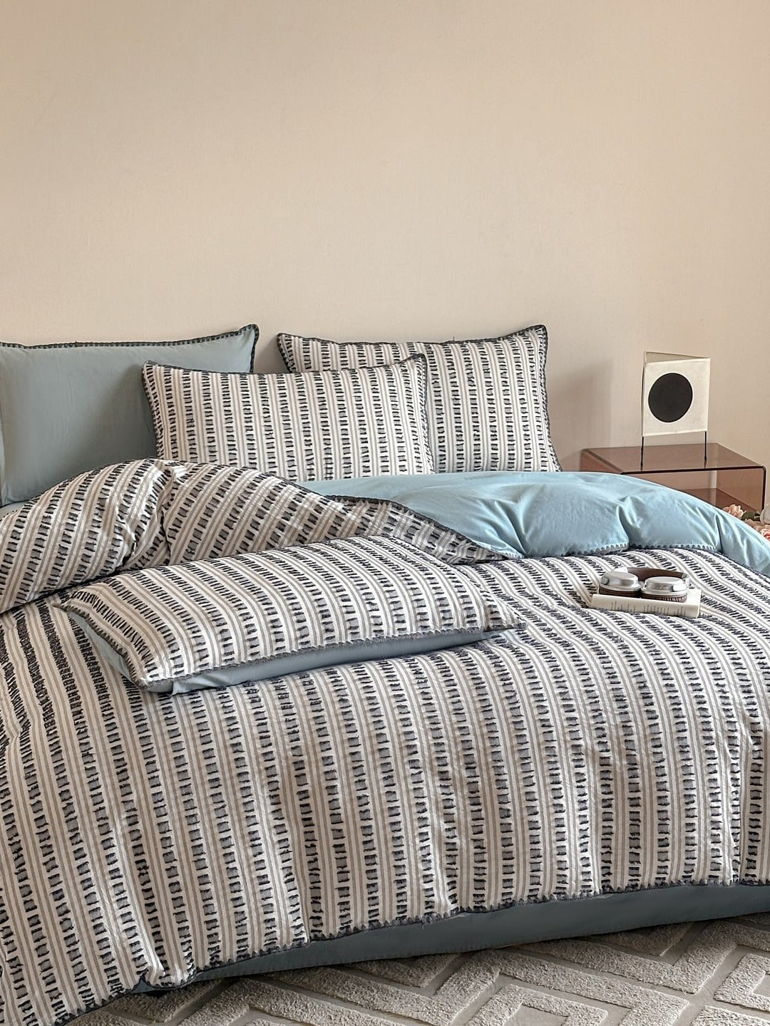 Stitchline Cotton Clip-Jacquard Duvet Cover Set original reference image 21