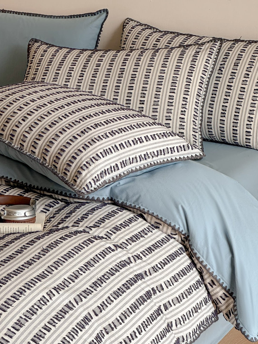 Stitchline Cotton Clip-Jacquard Duvet Cover Set original reference image 22