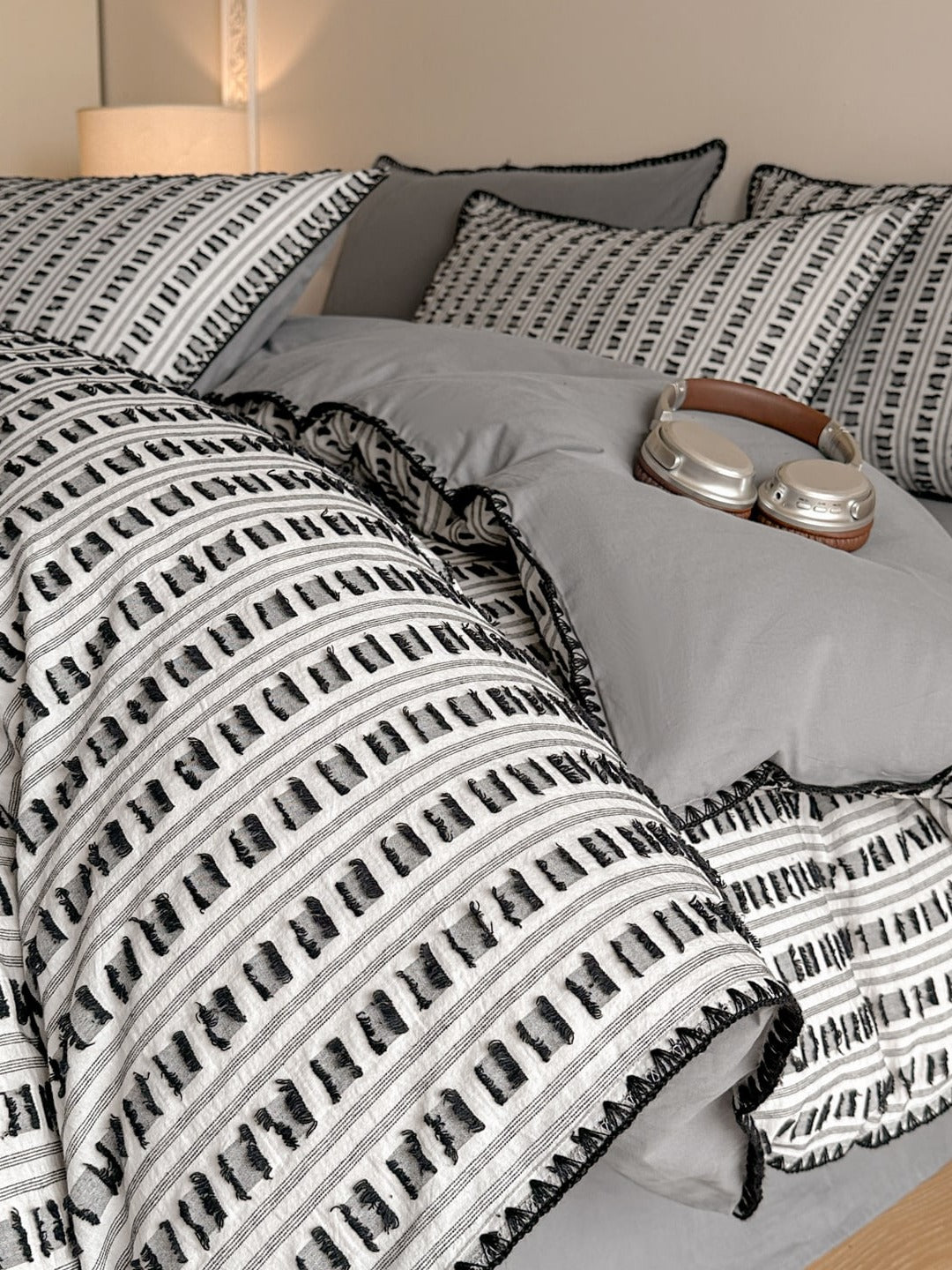 Stitchline Cotton Clip-Jacquard Duvet Cover Set original reference image 25