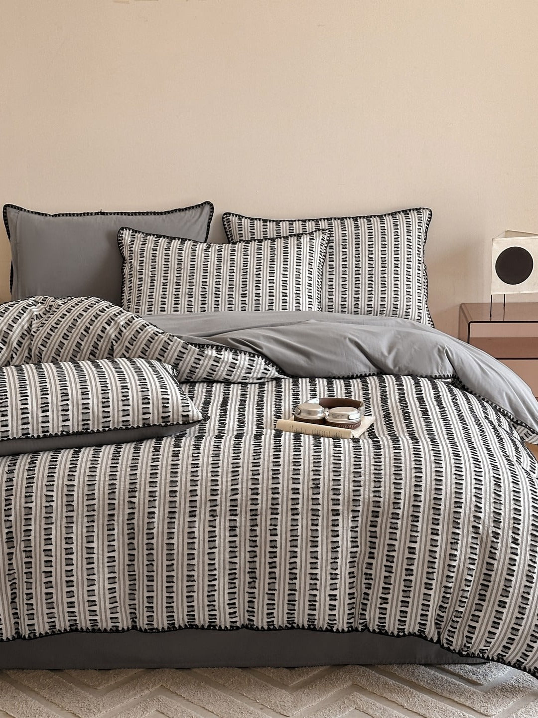 Stitchline Cotton Clip-Jacquard Duvet Cover Set original reference image 26